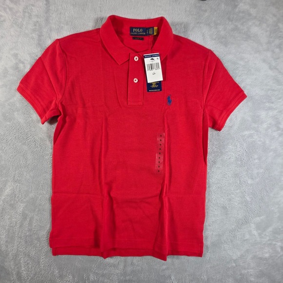 Polo Ralph Lauren Tops - Polo Ralph Lauren Womens Classic Fit Cotton Mesh Polo Shirt Red S